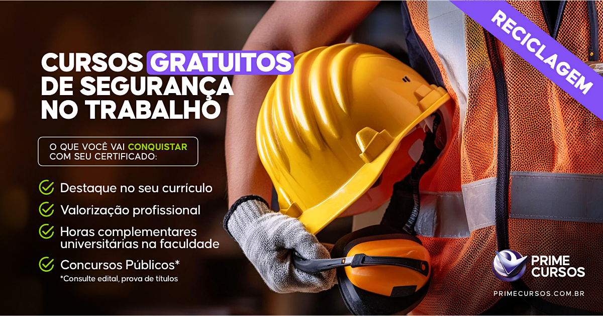 Cursos Gratuitos de Segurança no Trabalho