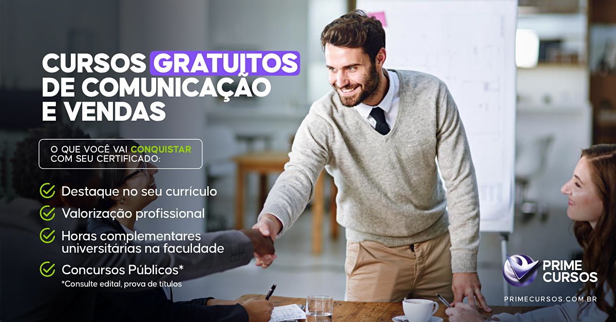 Cursos Gratuitos de Comunicação e Vendas