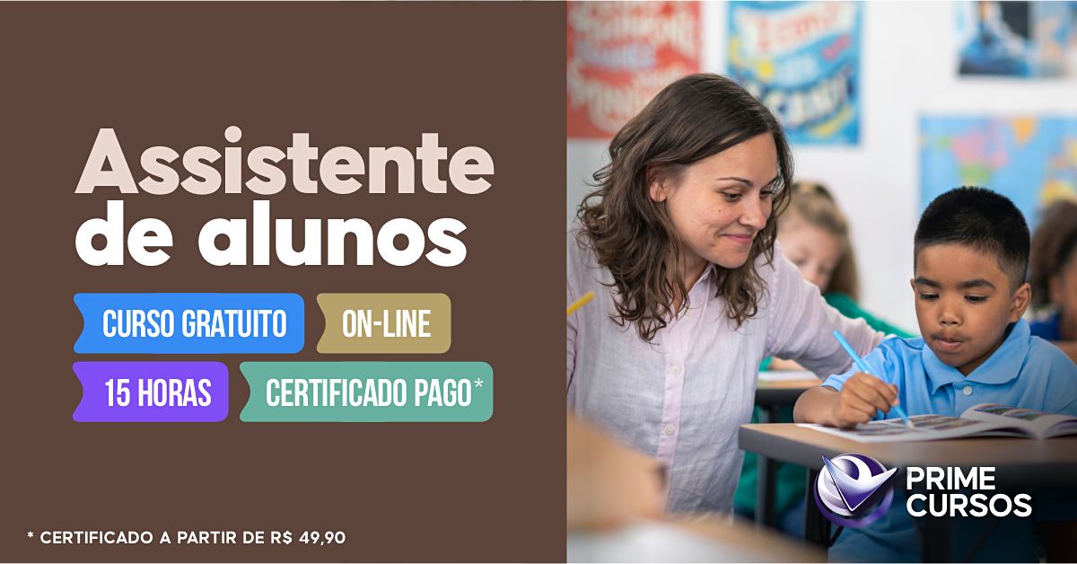 Curso Grátis de Assistente de Alunos Curso de Assistente de Alunos