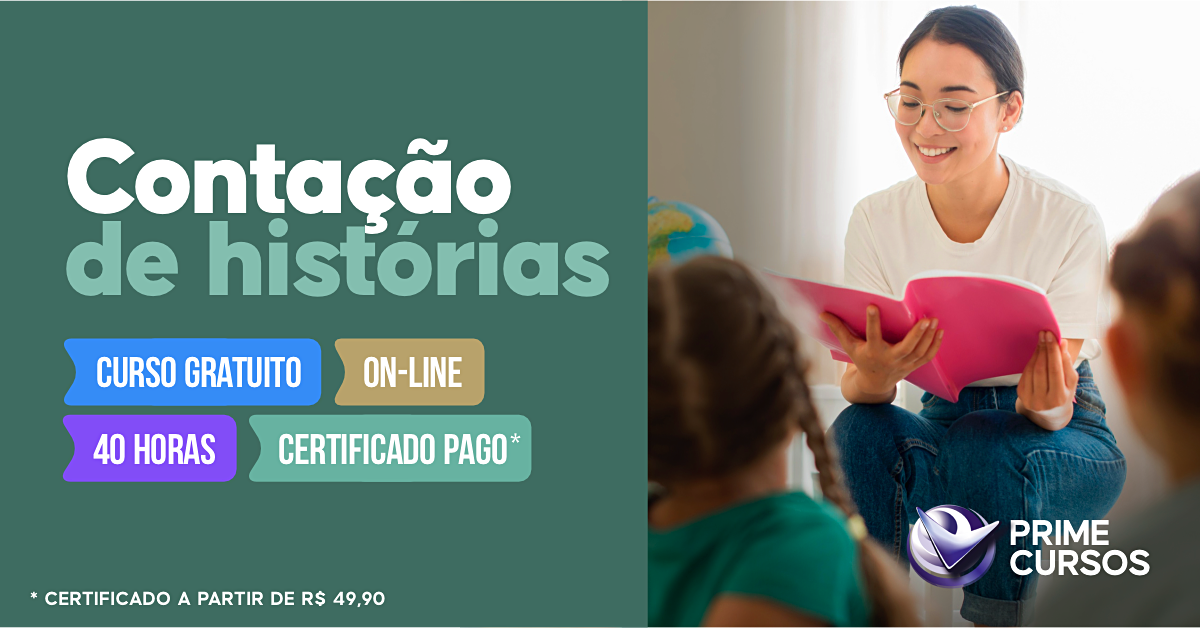 Curso grátis de Contação de Histórias