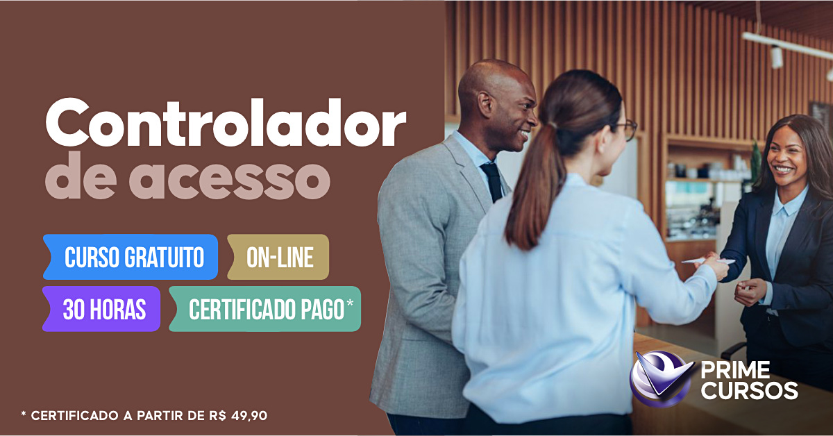 Curso Grátis de Controlador de Acesso Curso de Controlador de Acesso