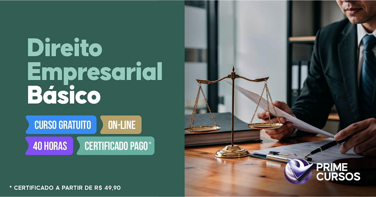 Curso grátis de Direito Empresarial