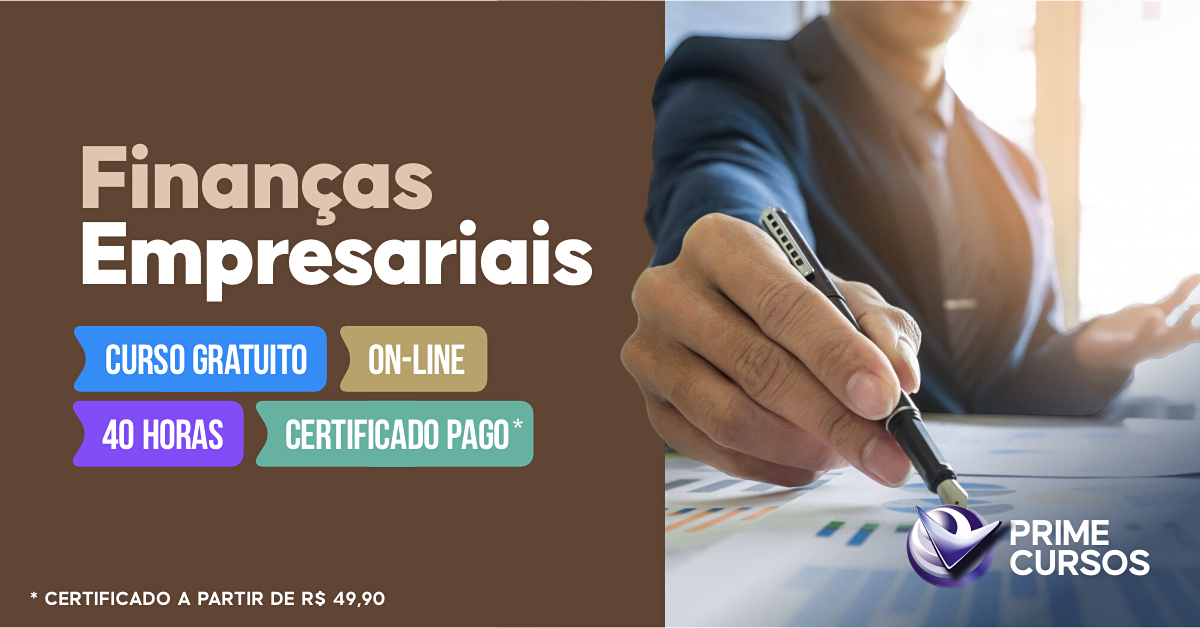 Curso grátis de Finanças Empresariais Curso de Finanças Empresariais