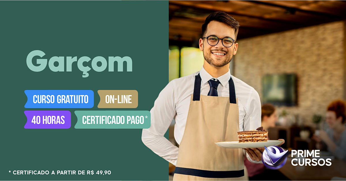 Curso Grátis de Garçom Curso de Garçom