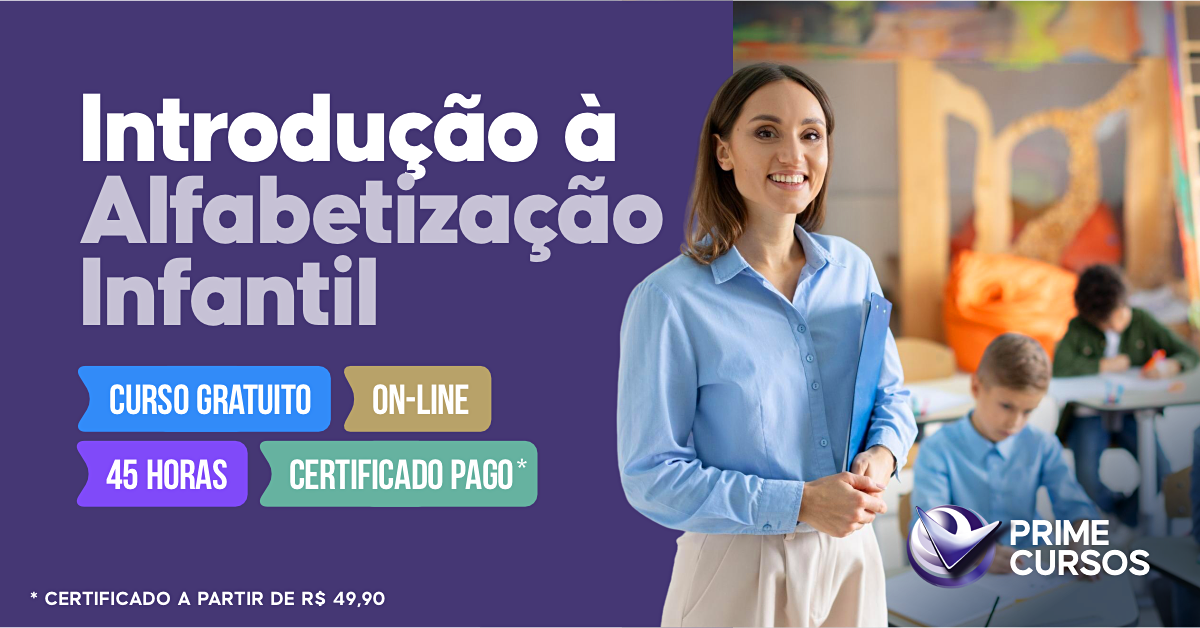 Curso grátis de Introdução à Alfabetização Infantil Curso de Introdução à Alfabetização Infantil