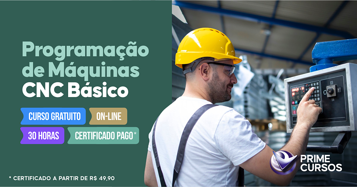 Curso Grátis de Programação de Máquinas CNC Básico Curso de Programação de Máquinas CNC Básico