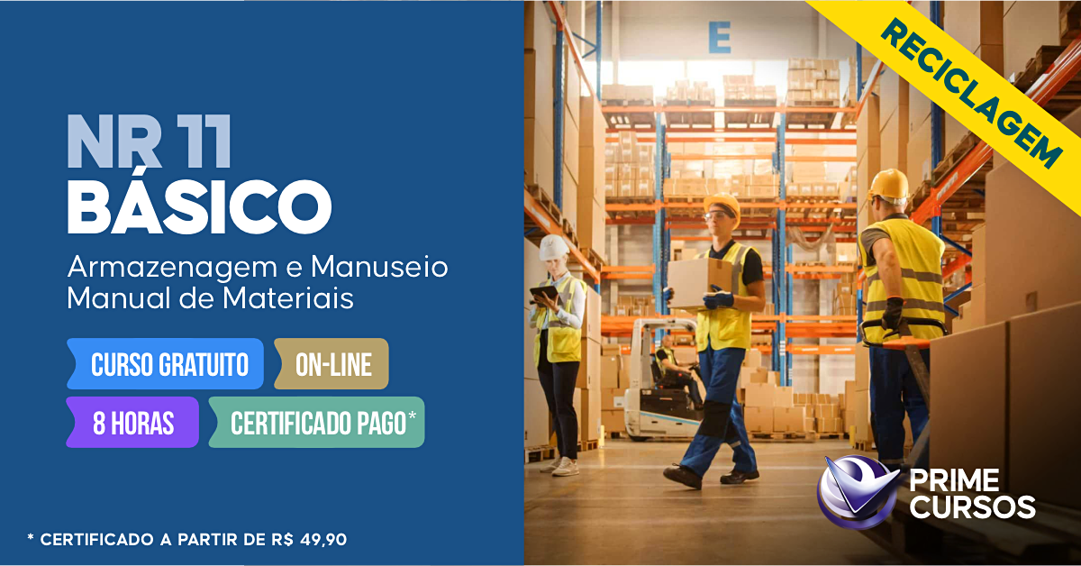 Curso de NR 11 Básico - Armazenagem e Manuseio Manual de Materiais