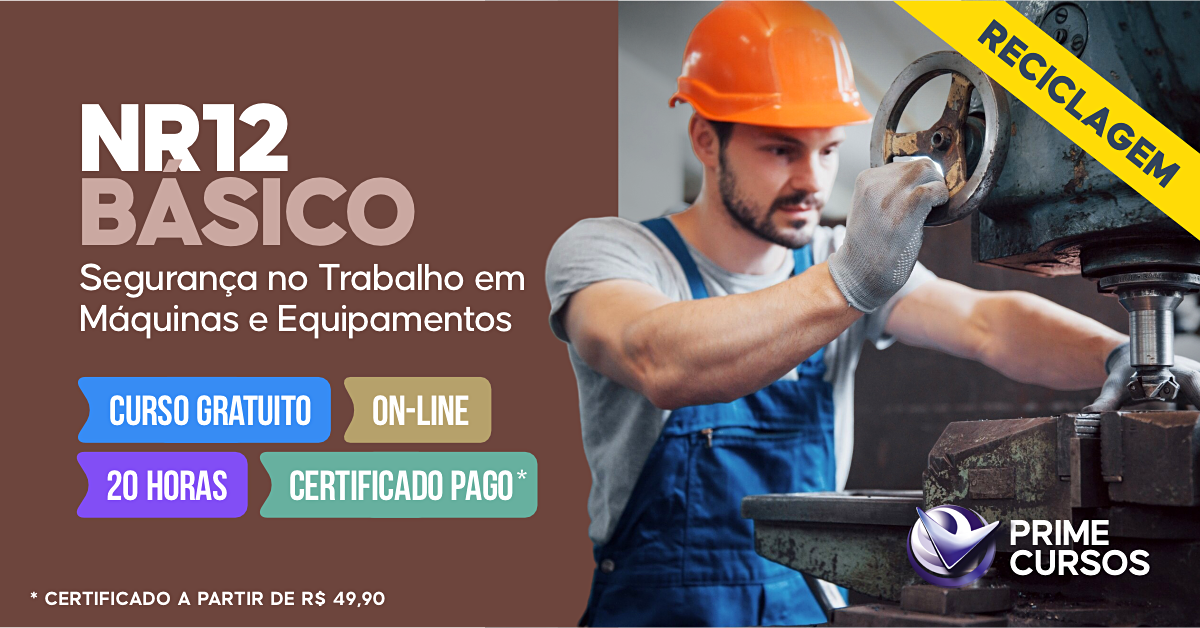 Curso da norma NR 12 Básico - Segurança no Trabalho em Máquinas e Equipamentos (2016)