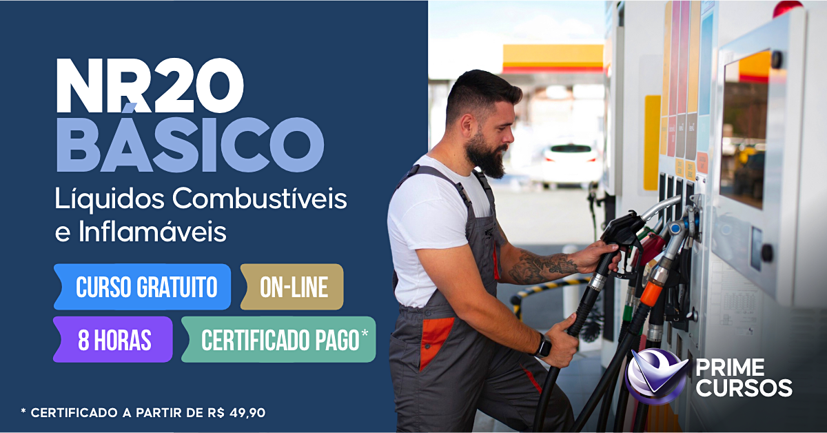 Curso Grátis de NR 20 Básico - Líquidos Combustíveis e Inflamáveis Curso de NR 20 Básico - Líquidos Combustíveis e Inflamáveis