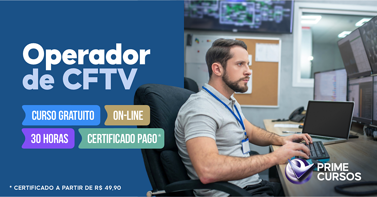 Curso Grátis de Operador de CFTV Curso de Operador de CFTV