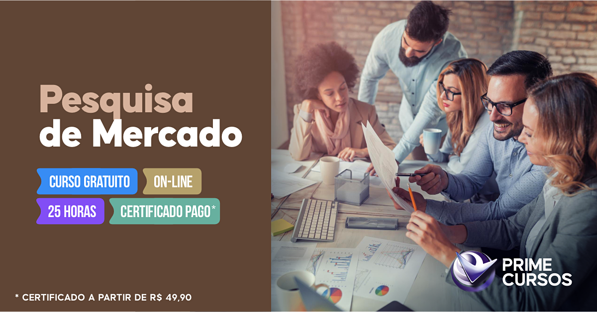 Curso Grátis de Pesquisa de Mercado Curso de Pesquisa de Mercado