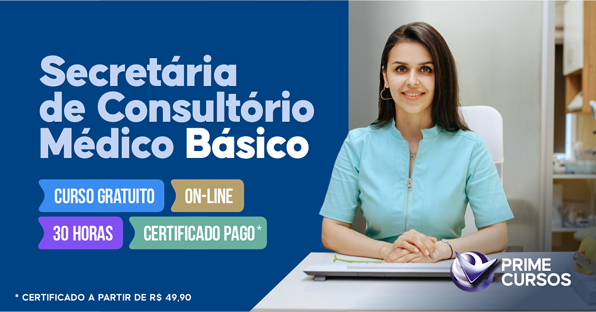 Curso grátis de Secretária de Consultório Médico básico Curso de Secretária de Consultório Médico básico
