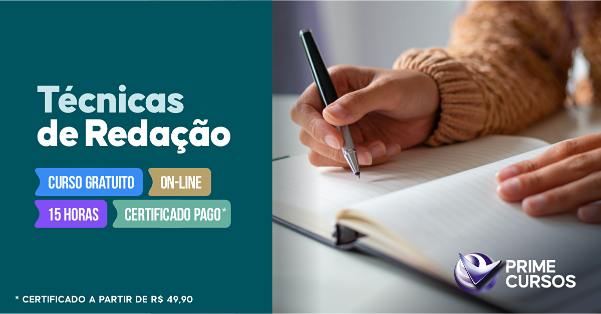 Curso Grátis de Técnicas de Redação Básico Curso de Técnicas de Redação Básico