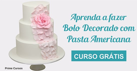 Curso grátis de Bolo Decorado com Pasta Americana