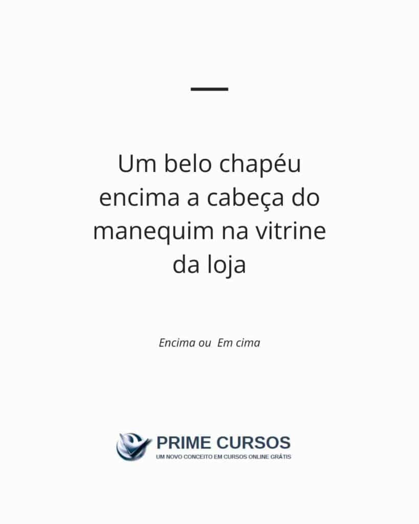 frase chapeu encima canva