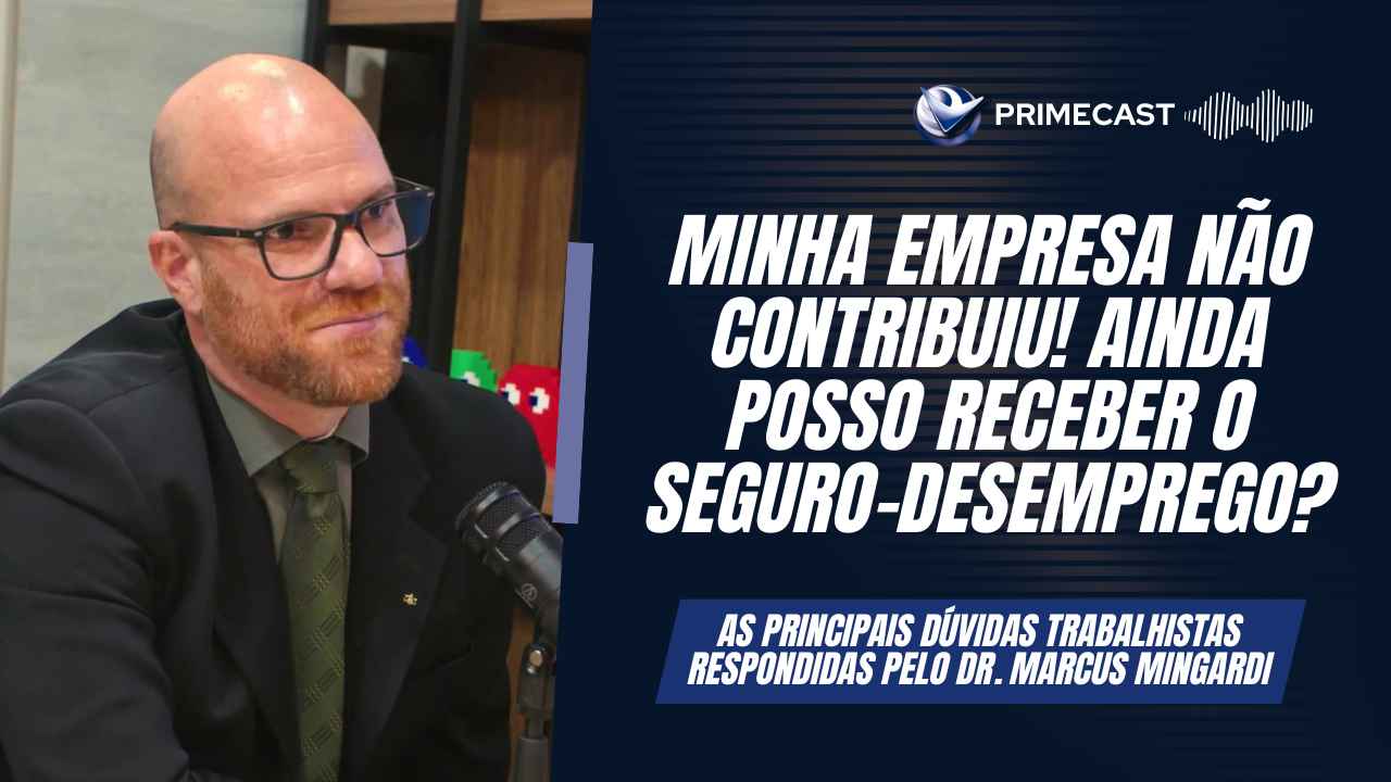 Dr. Marcus Mingardi explicando o que acontece com o seguro-desemprego quando a empresa não contribui.