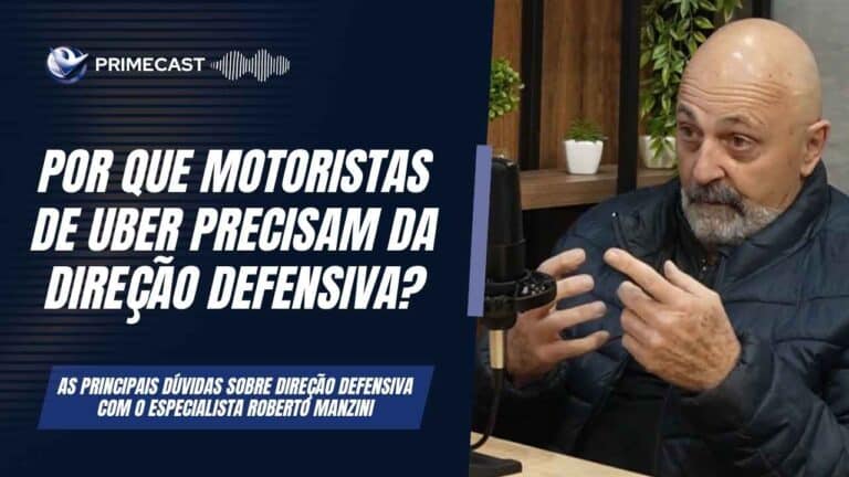 Roberto Manzini falando sobre direção defensiva para motoristas de aplicativo.